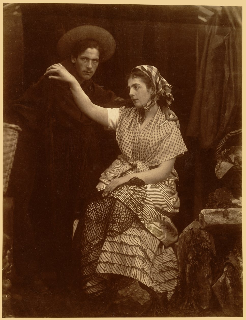 „Nie odchodź jeszcze”: Pożegnanie rybaka autorstwa Julia Margaret Cameron