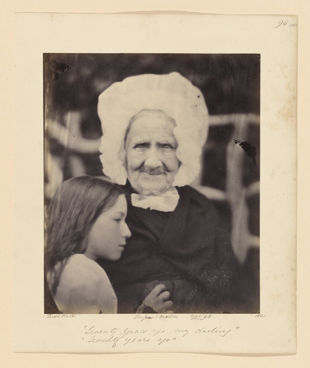 Siedemdziesiąt lat temu, kochanie, siedemdziesiąt lat temu autorstwa Julia Margaret Cameron