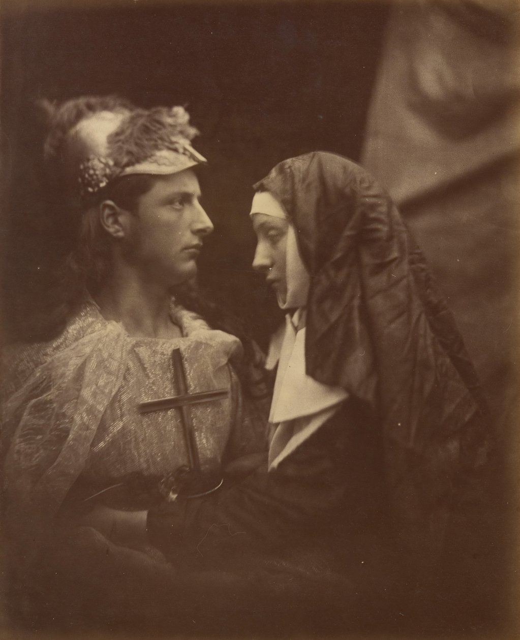 Sir Galahad i blada zakonnica, 1874. autorstwa Julia Margaret Cameron