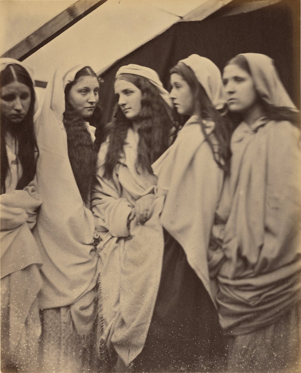Pięć nierozsądnych panien autorstwa Julia Margaret Cameron
