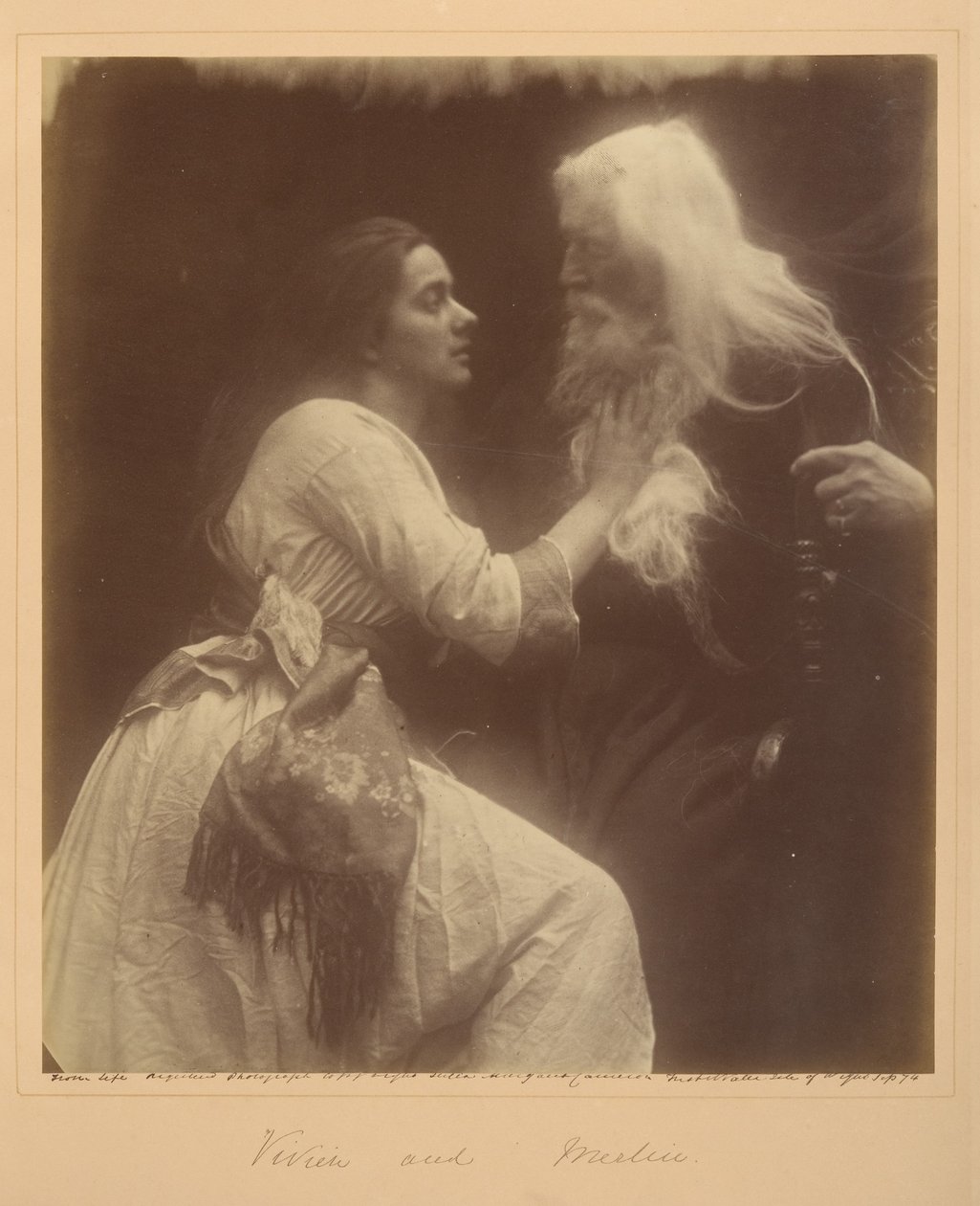 Vivien i Merlin autorstwa Julia Margaret Cameron