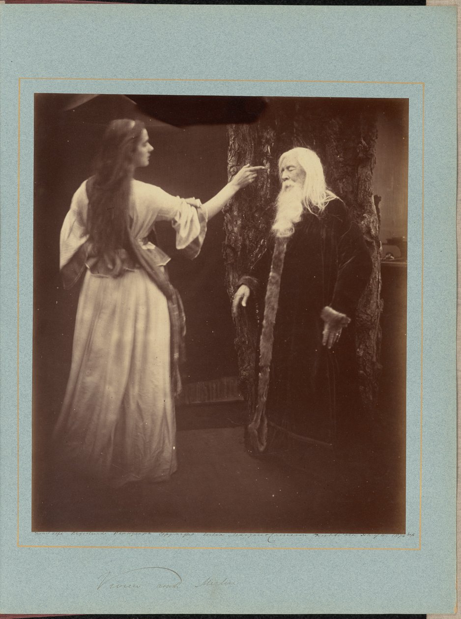 Vivien i Merlin autorstwa Julia Margaret Cameron