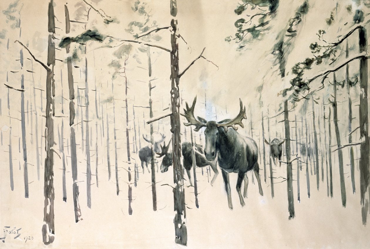 Łoś, 1920 r. autorstwa Julian Falat
