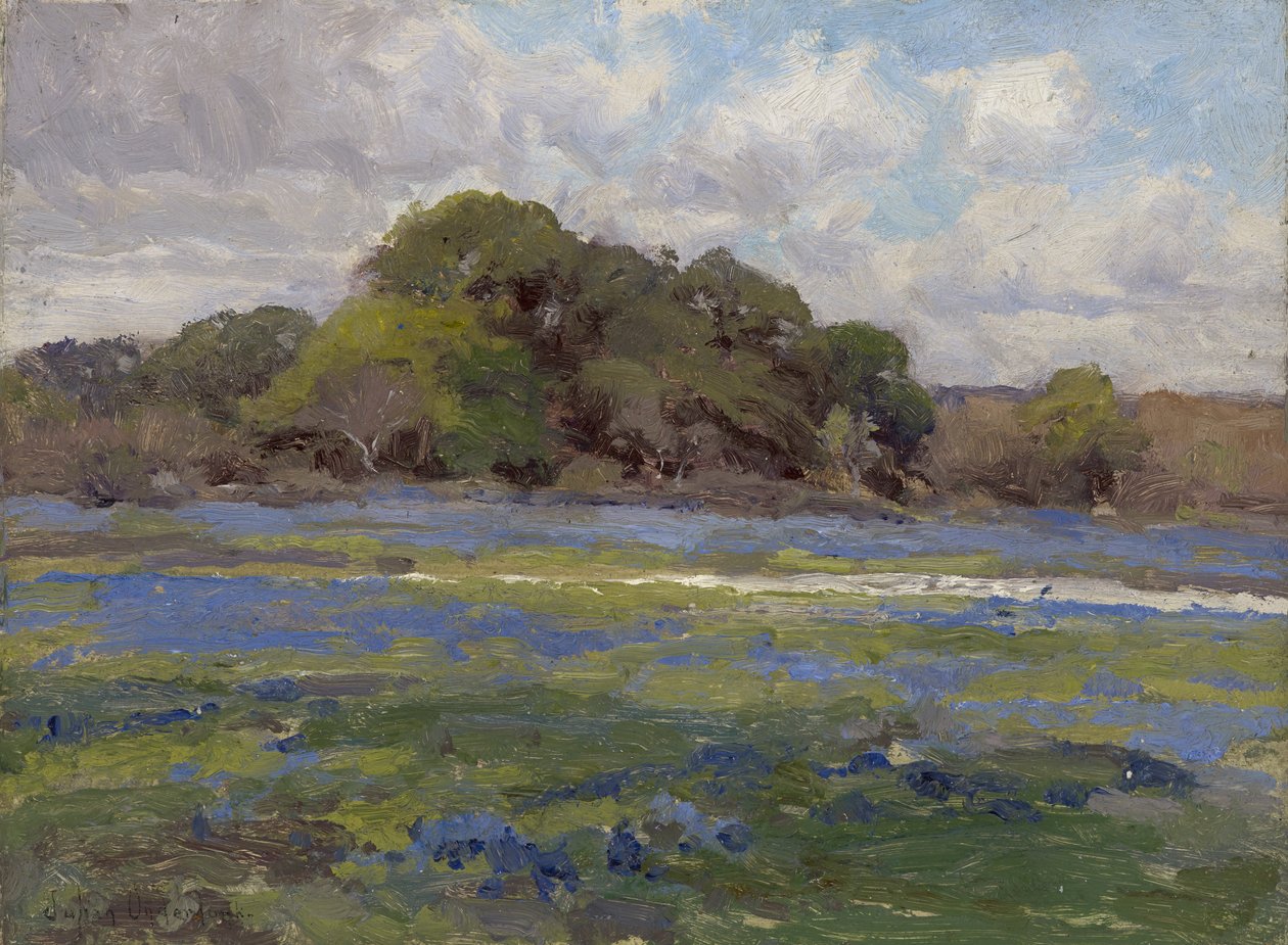 Droga przez Bluebonnets, ok. 1919 autorstwa Julian Onderdonk