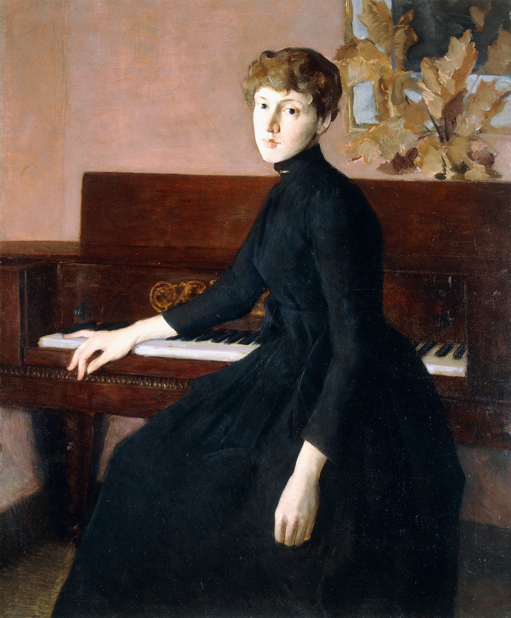 Przy fortepianie autorstwa Julian Alden Weir