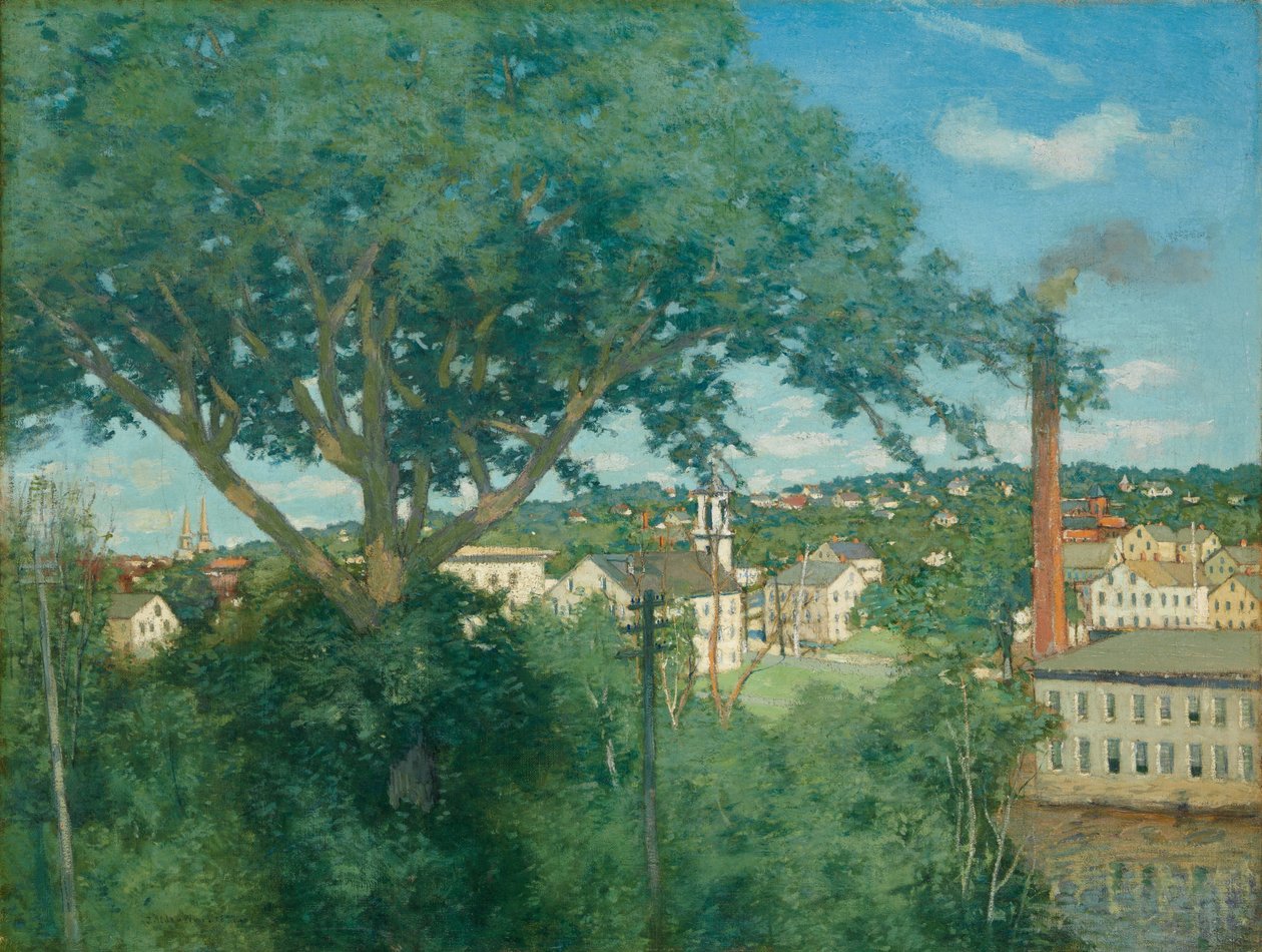 Wioska fabryczna, 1897 autorstwa Julian Alden Weir