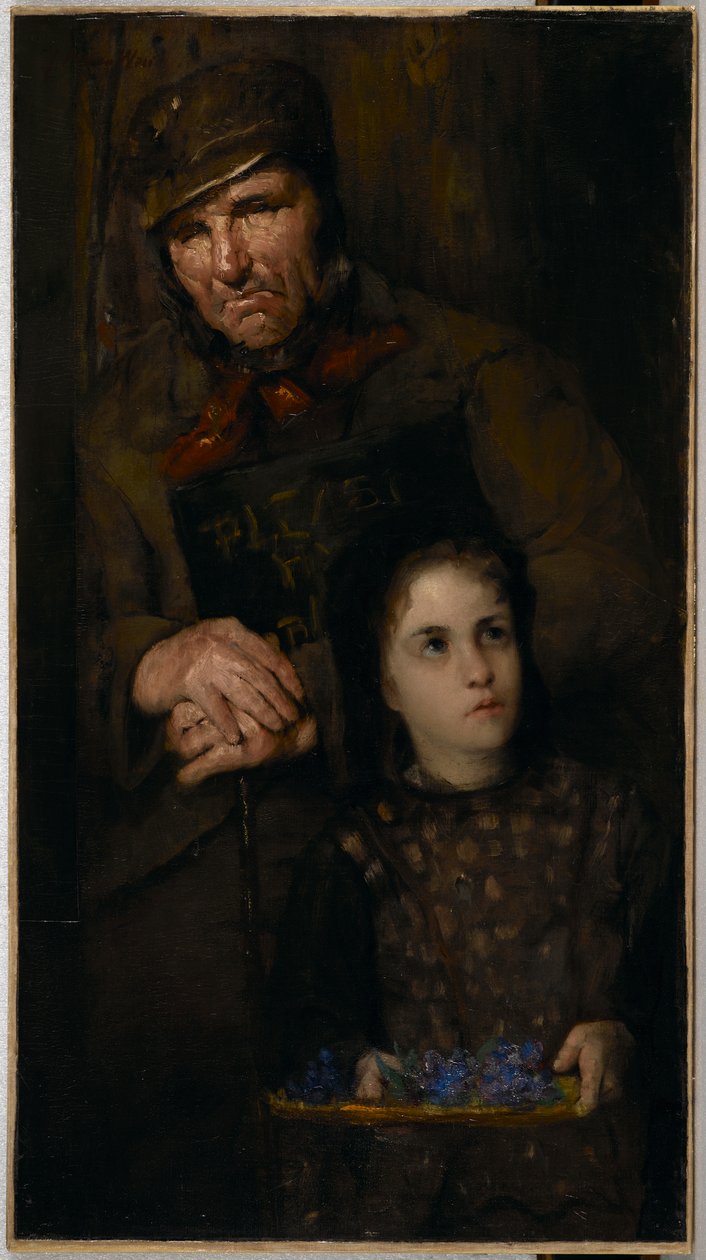 Sprzedawca kwiatów, c.1879 autorstwa Julian Alden Weir