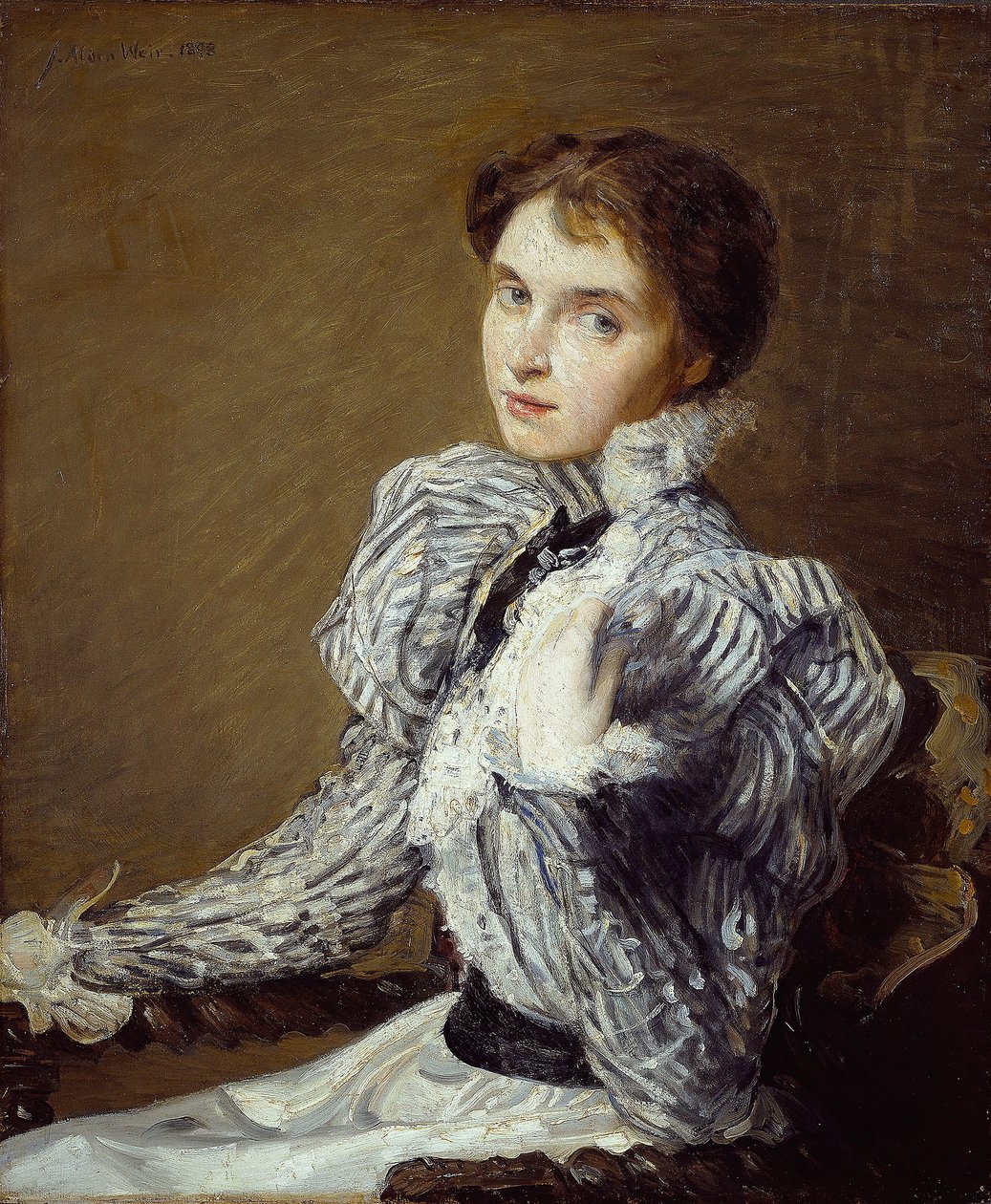 Szary gorset, 1898 autorstwa Julian Alden Weir