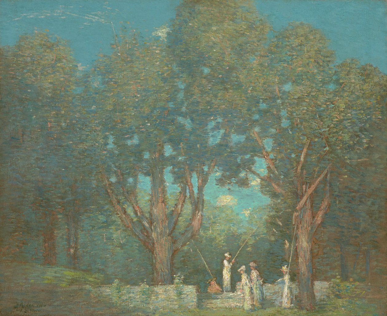 Powrót grupy rybackiej 1906 (olej na płótnie) autorstwa Julian Alden Weir