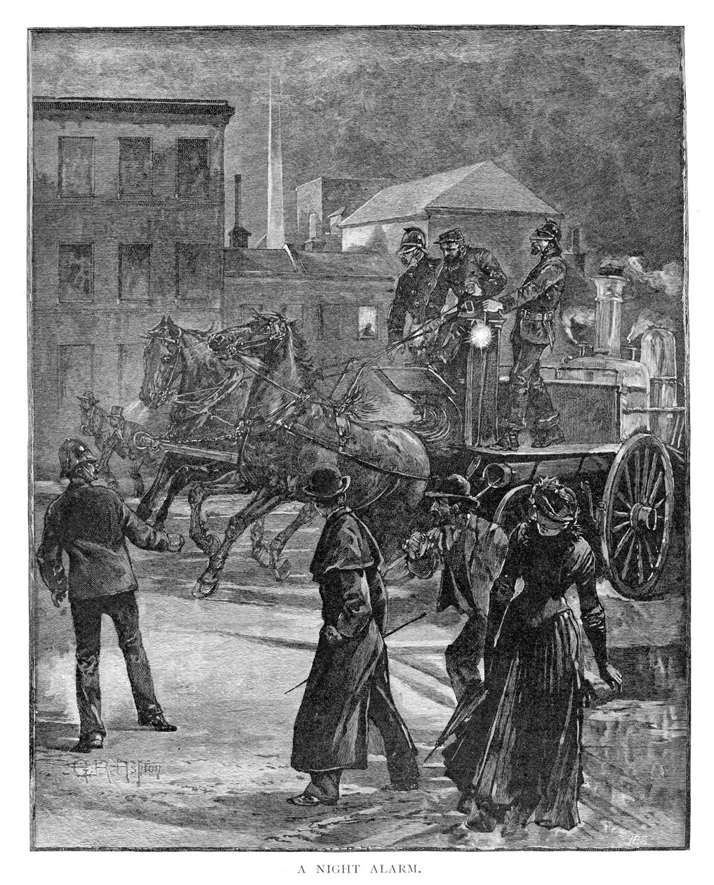 Alarm nocny, 1886. autorstwa Julian Ashton
