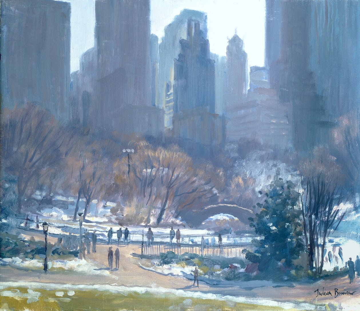 Zima w Central Parku, Nowy Jork, 1997 autorstwa Julian Barrow