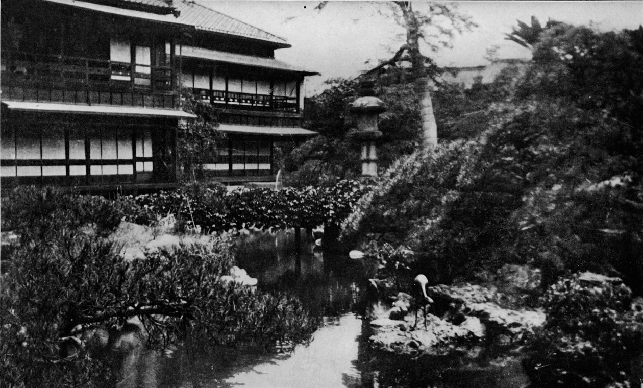 Ogród herbaciany, Tokio. Ogrodnictwo krajobrazowe z motywem pochodzenia wulkanicznego, ok. 1900, 1921 autorstwa Julian Leonard Street