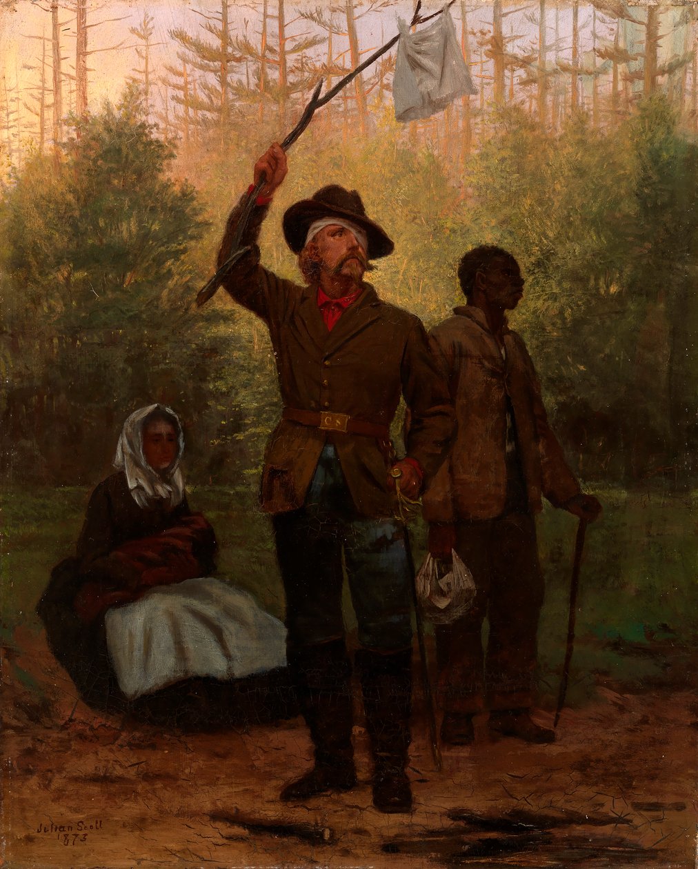 Poddanie się żołnierza konfederatów, 1873. autorstwa Julian Scott