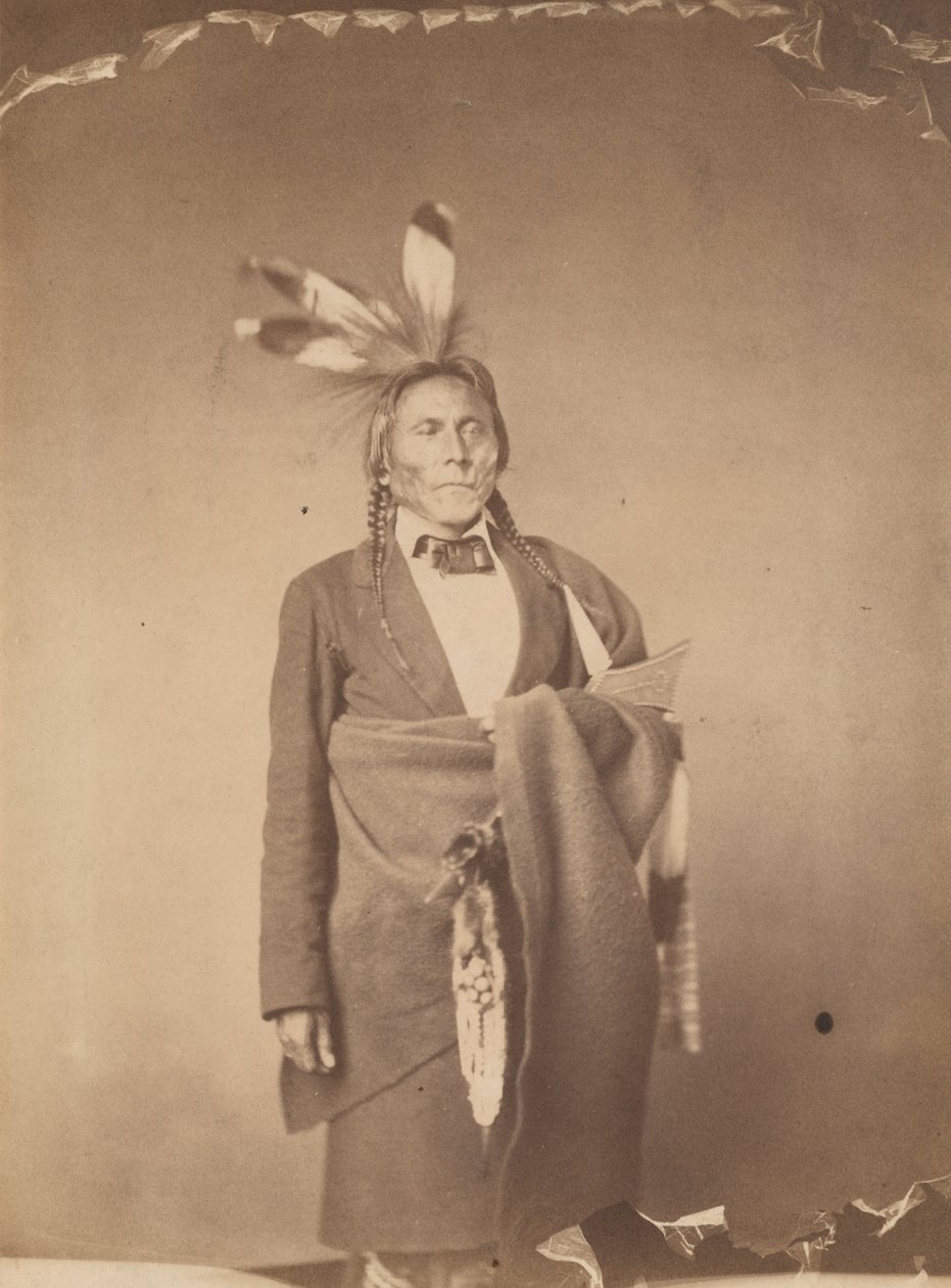 Hin-han-du-ta, Czerwona Sowa, wódz Siuksów Mde-wa-kan-ton, 1858 (zdjęcie) autorstwa Julian Vannerson