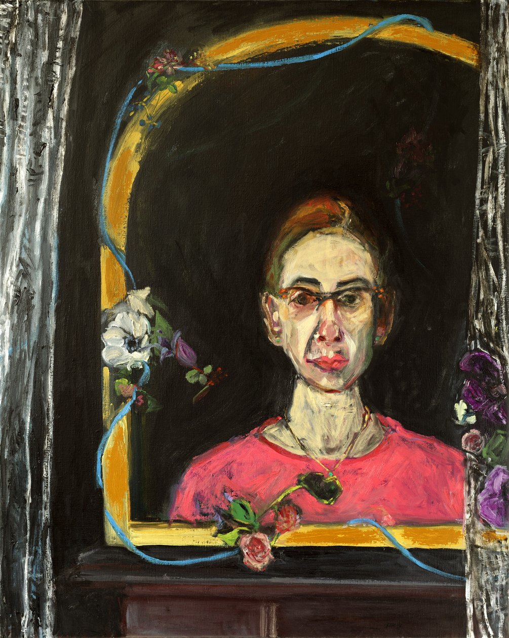 Autoportret- Oś czasu, 2015, (akryl i olej na płótnie) autorstwa Julie Held