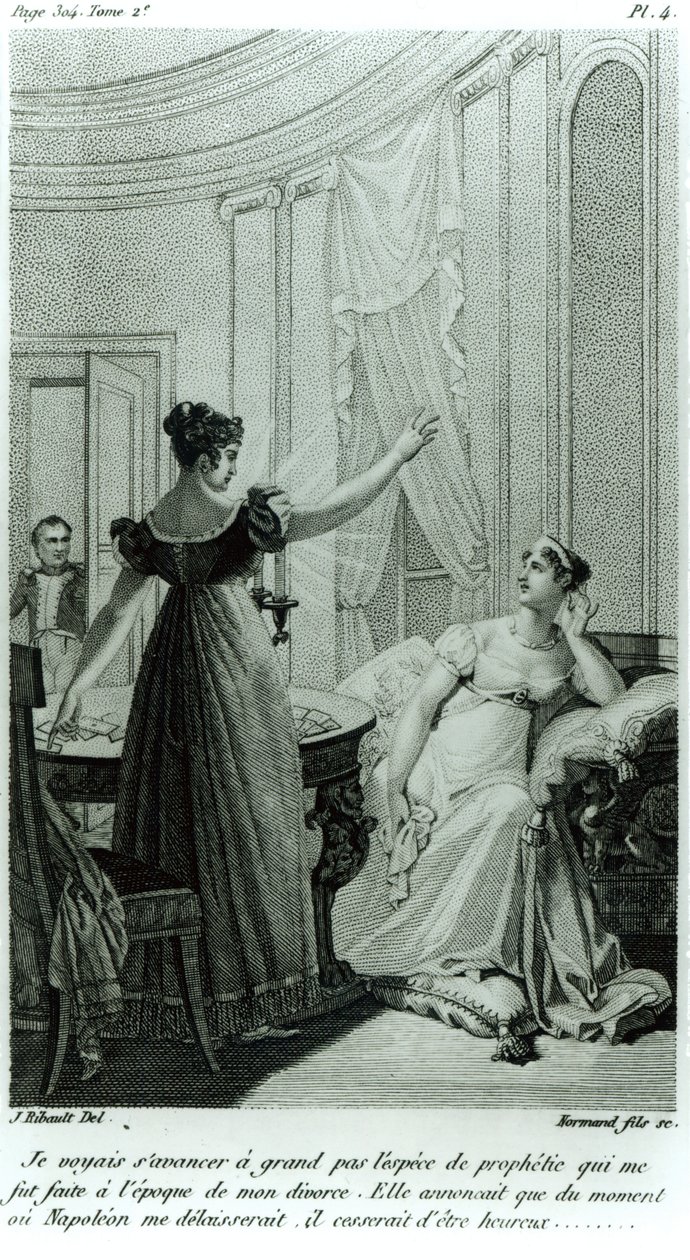 Cesarzowa Józefina ujawnia proroctwo wygłoszone jej przez Marie Anne Adelaide Lenormand w czasie jej rozwodu z Napoleonem I w 1809, 1821 autorstwa Julie Ribault