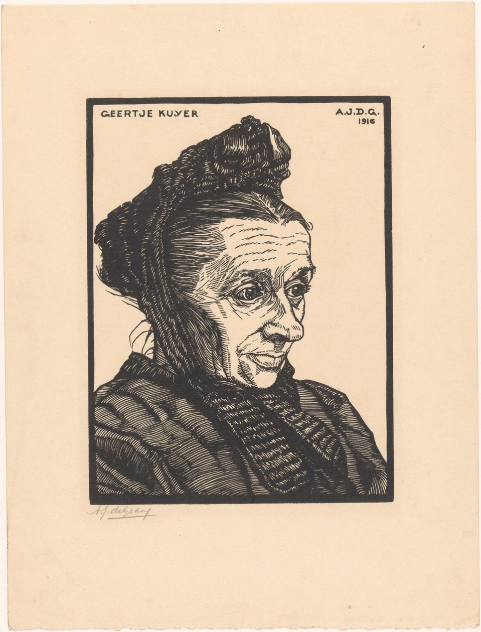 Portret Geertje Kuijer autorstwa Julie de Graag (signed by artist)