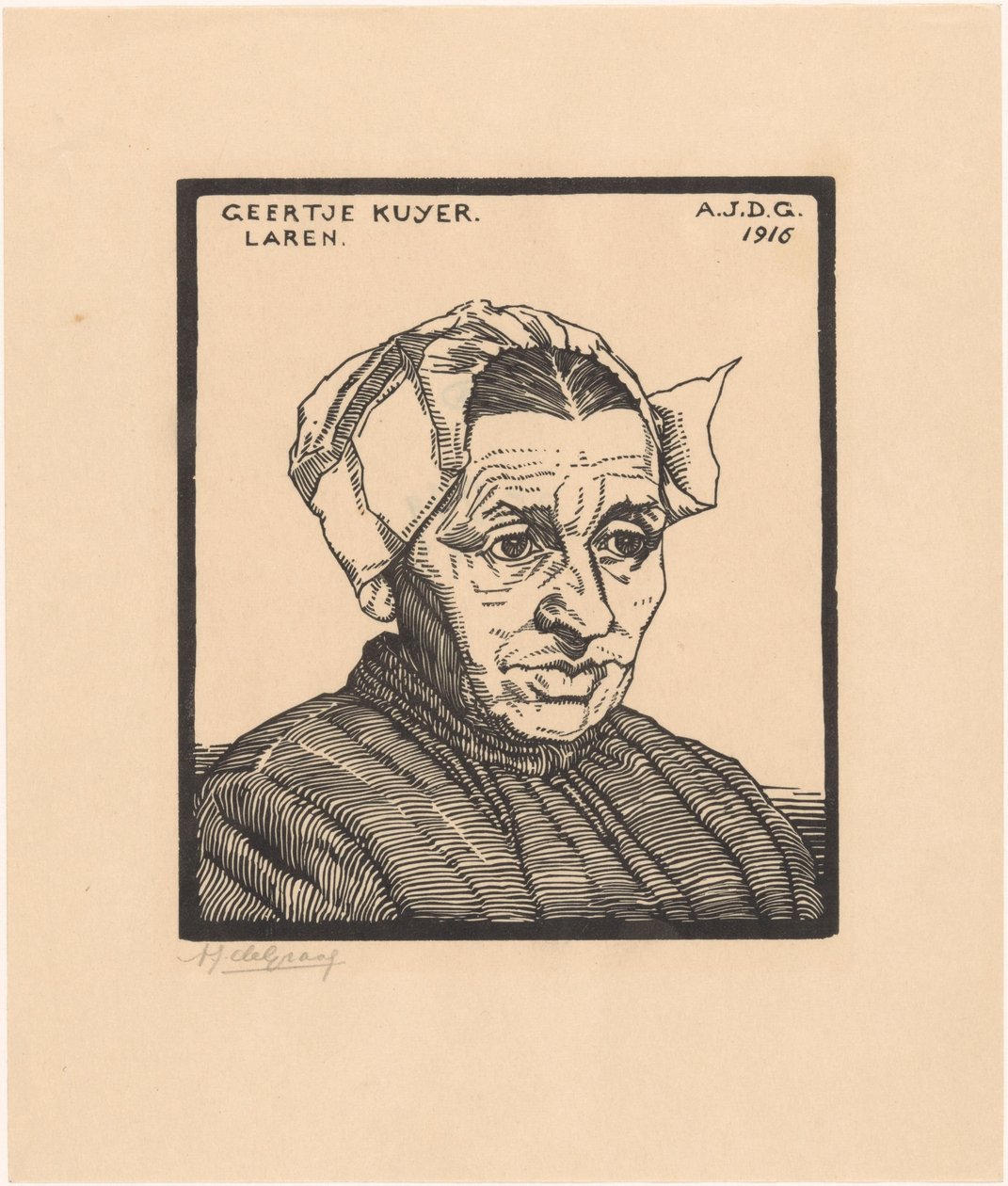 Portret Geertje Kuijer autorstwa Julie de Graag (signed by artist)