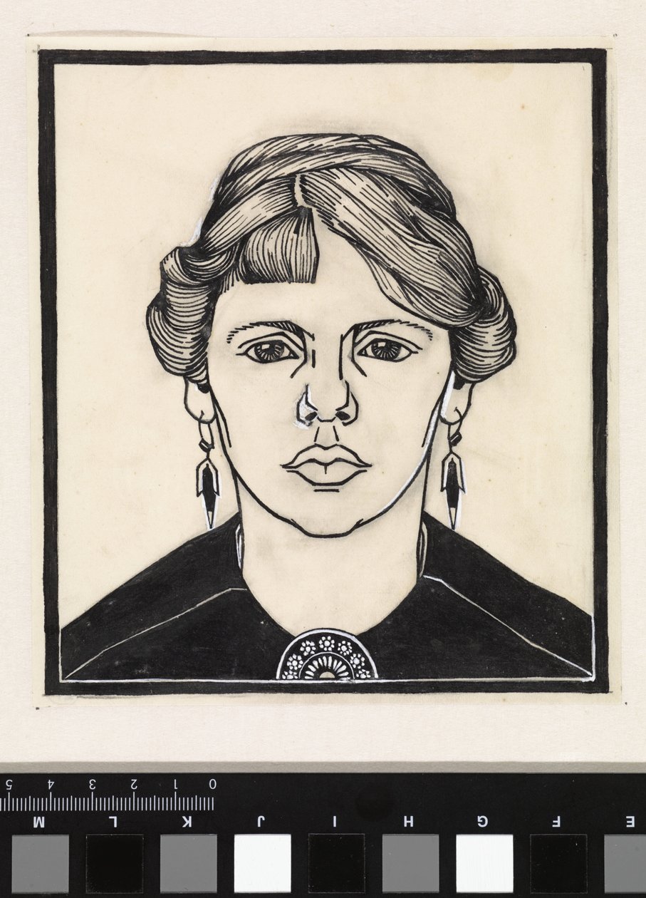 Portret kobiety, od frontu autorstwa Julie de Graag
