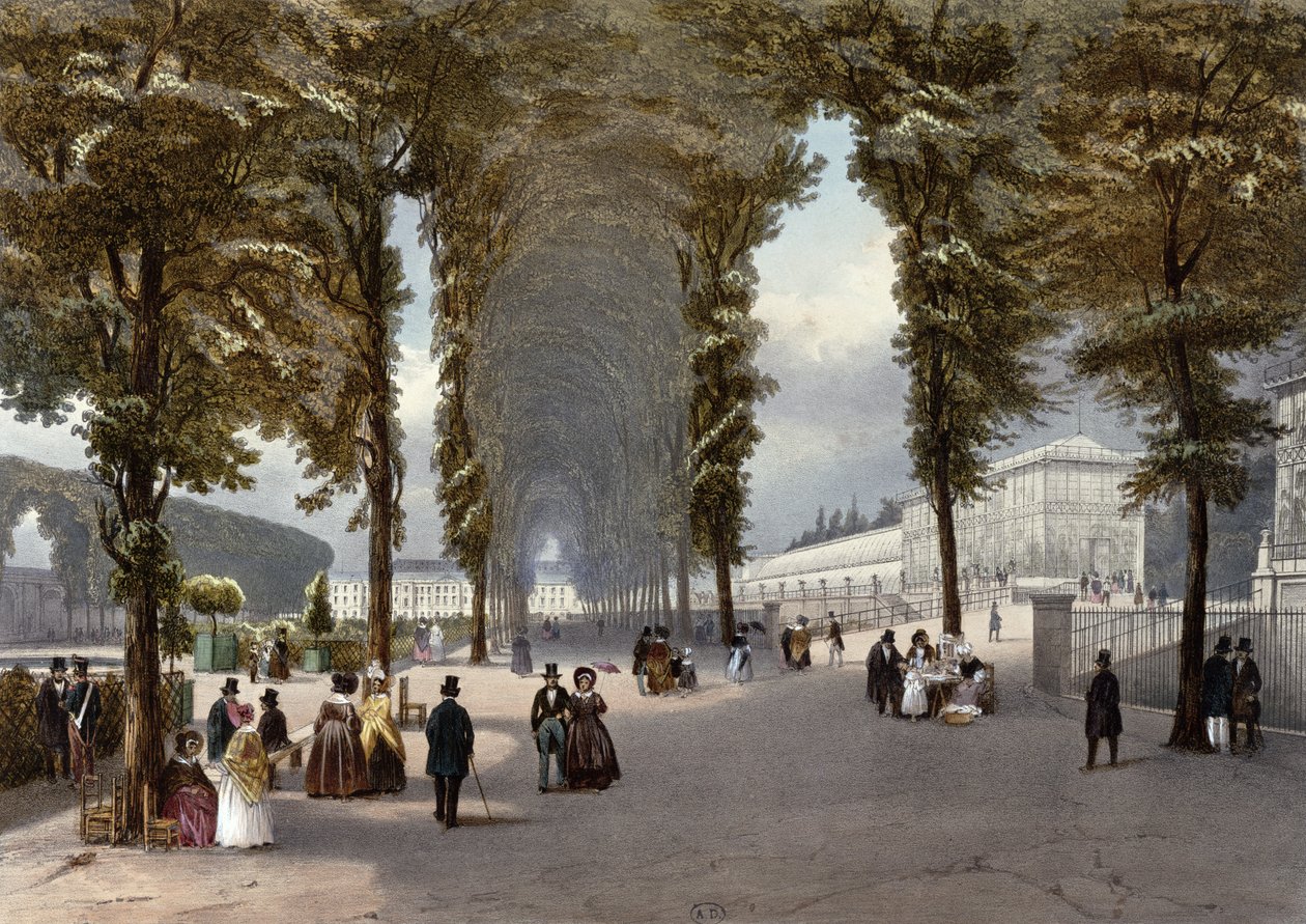 Widok na Paryż: Jardin des Plantes, ok. 1840 autorstwa Jean Jacottet