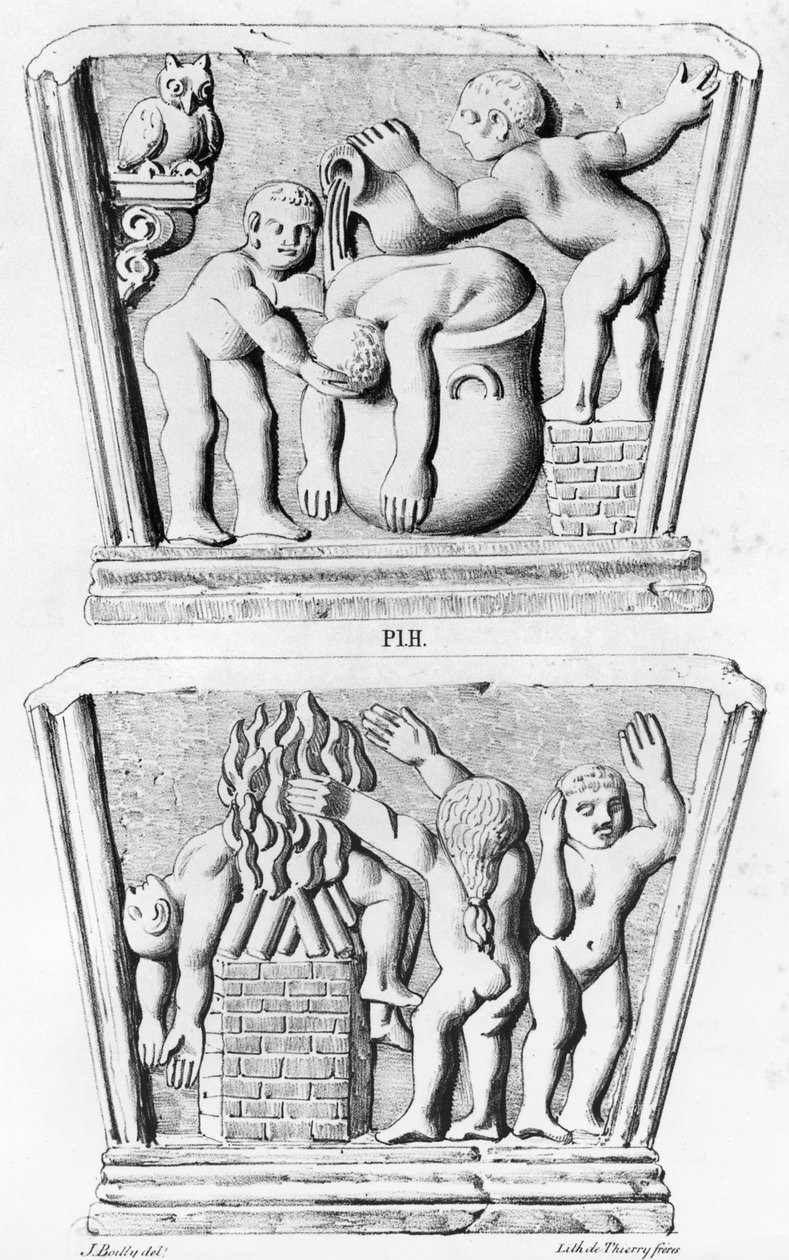 Chrzest, kopia gnostyckich trumien, rytowana przez Thierry freres (XIX w.) autorstwa Julien Leopold Boilly