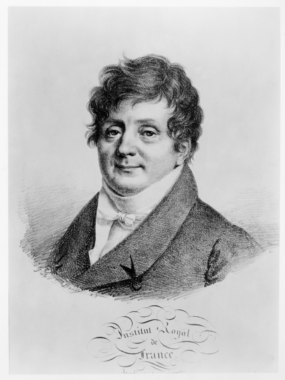 Joseph Fourier (1768-1830) z „Zbioru portretów sławnych akademików”, 1823 autorstwa Julien Leopold Boilly