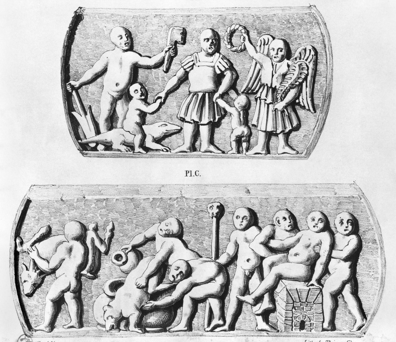 Triumf Gnozy, kopia szkatułki gnostyckiej, wyryta przez Thierry freres (XIX w.) autorstwa Julien Leopold Boilly