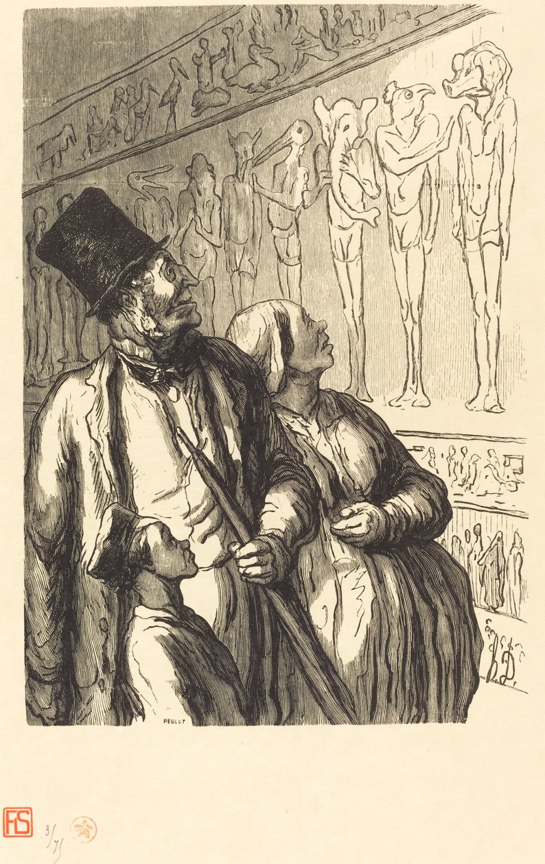 Wystawa uniwersalna: Sekcja Egipska autorstwa Julien Antoine Peulot after Honoré Daumier