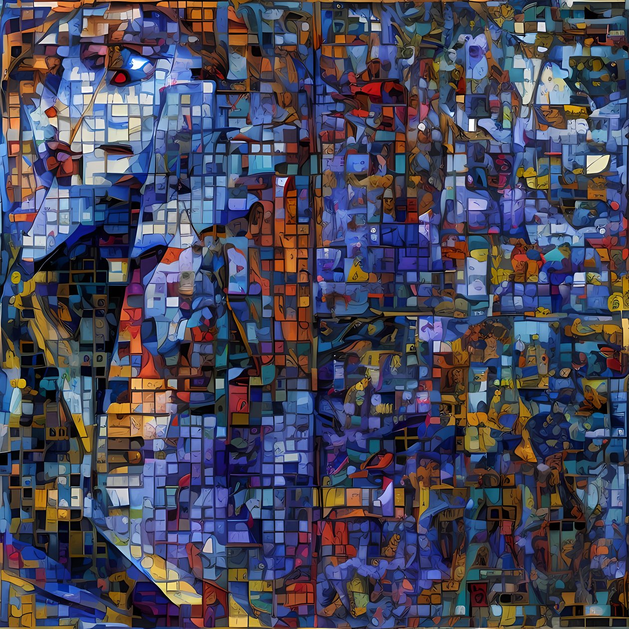 Mozaika w Blau autorstwa Julien Decapo
