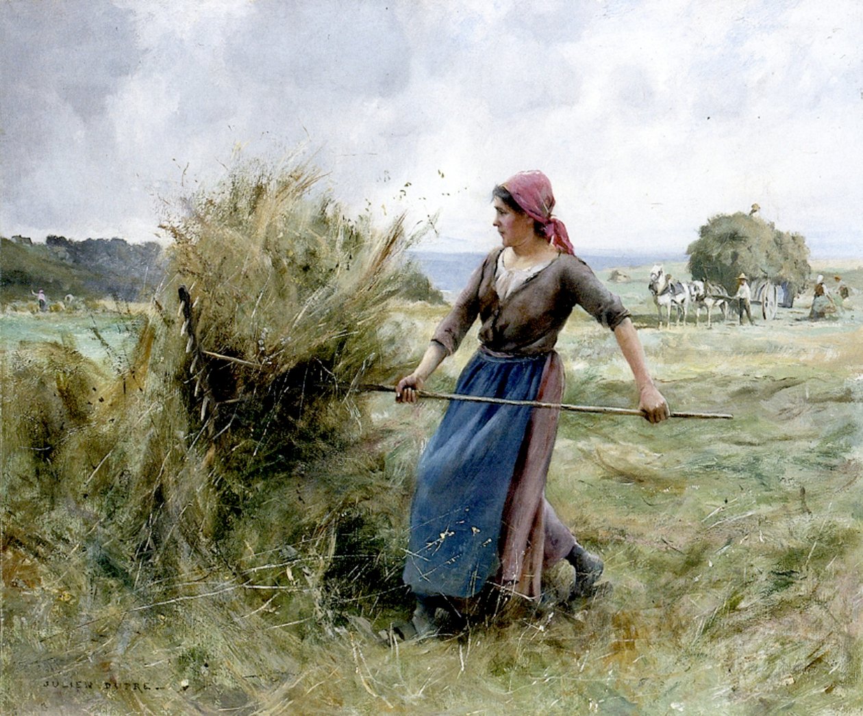 Sianokosy (olej na płótnie) autorstwa Julien Dupre