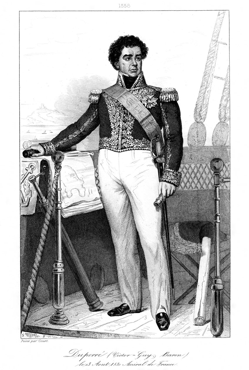 Guy-Victor Duperré 1775-1846, admirał francuski, 1839. autorstwa Julien Leopold Boilly