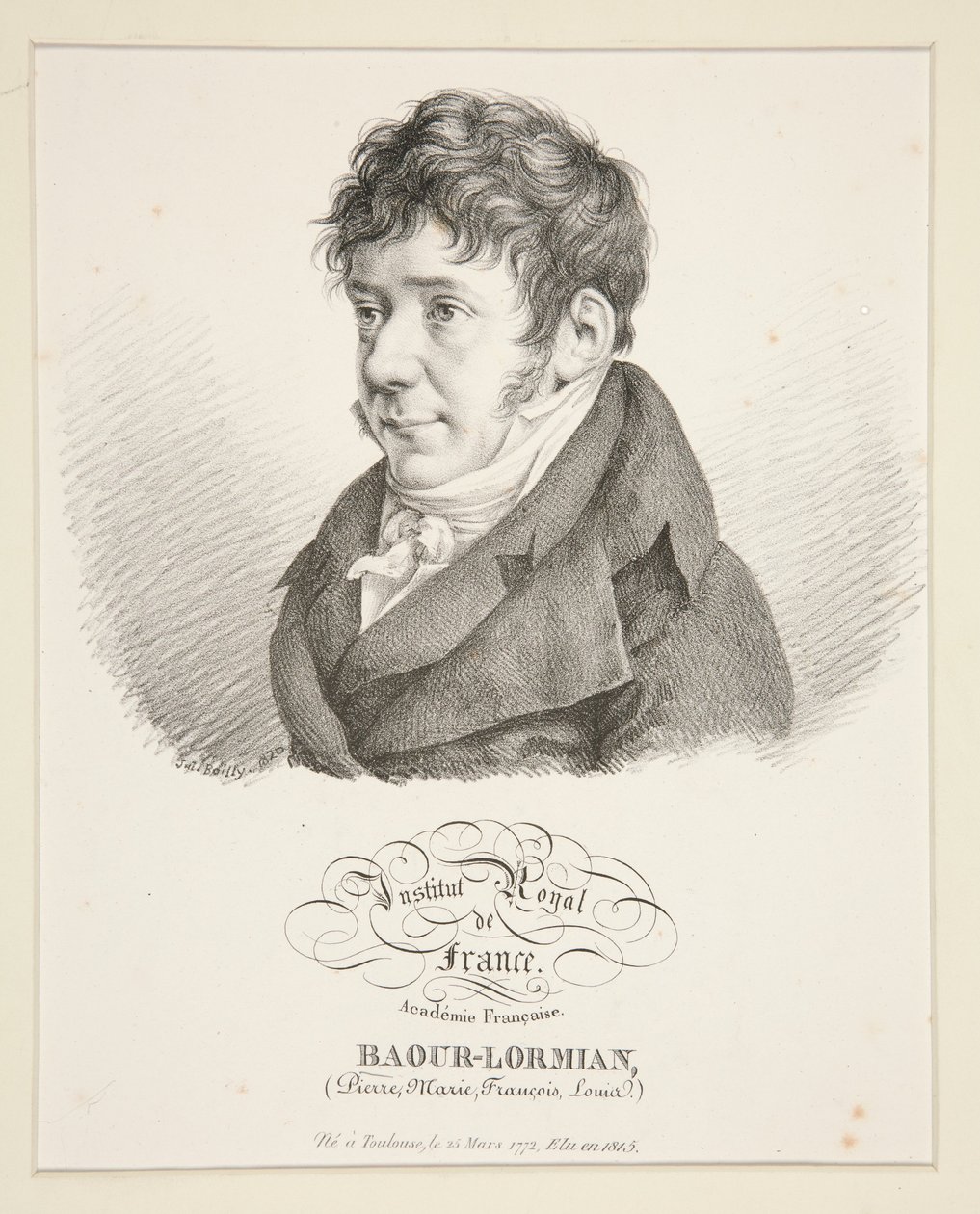 Portret Baour-Lormiana (Pierre, Marie, François, Louis) autorstwa Julien Leopold Boilly