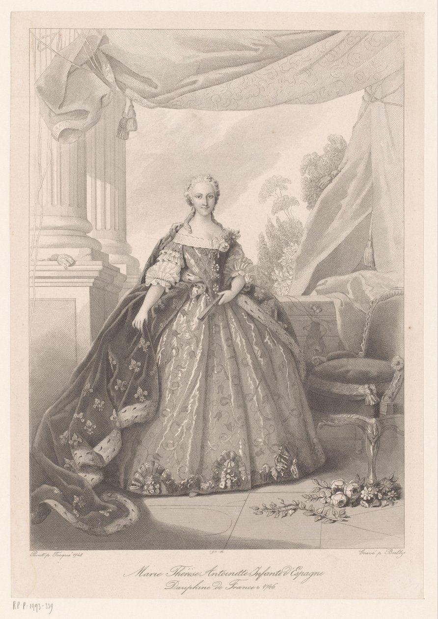 Portret Marii Teresy van Bourbon Marie Thérèse Antoinette Infanta z Hiszpanii (tytuł na obiekcie) autorstwa Julien Leopold Boilly