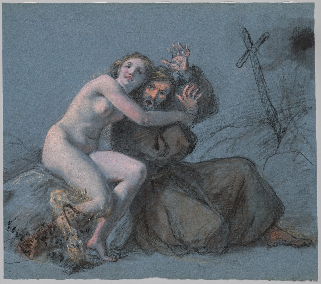 Kuszenie św. Antoniego autorstwa Julien Leopold Boilly