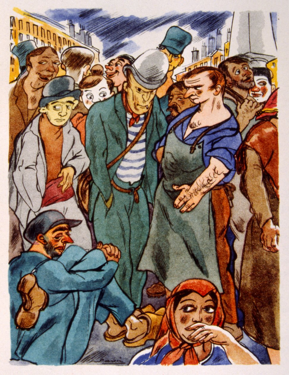 winnica francuska. 1944. Ilustracja autorstwa Juliena Pavila autorstwa Julien Pavil