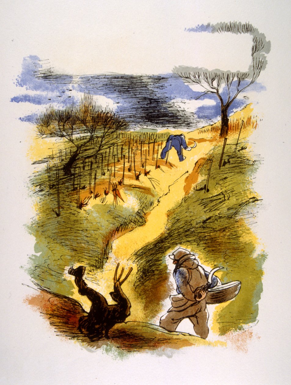 Humorous Wine Illustration 1946.Illustration autorstwa Julien Pavil autorstwa Julien Pavil