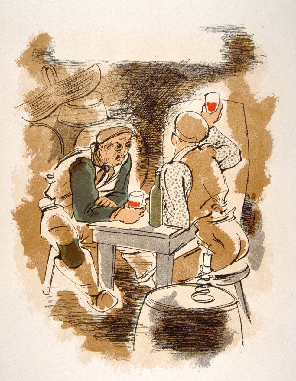 Humorous Wine Illustration 1946.Illustration autorstwa Julien Pavil autorstwa Julien Pavil