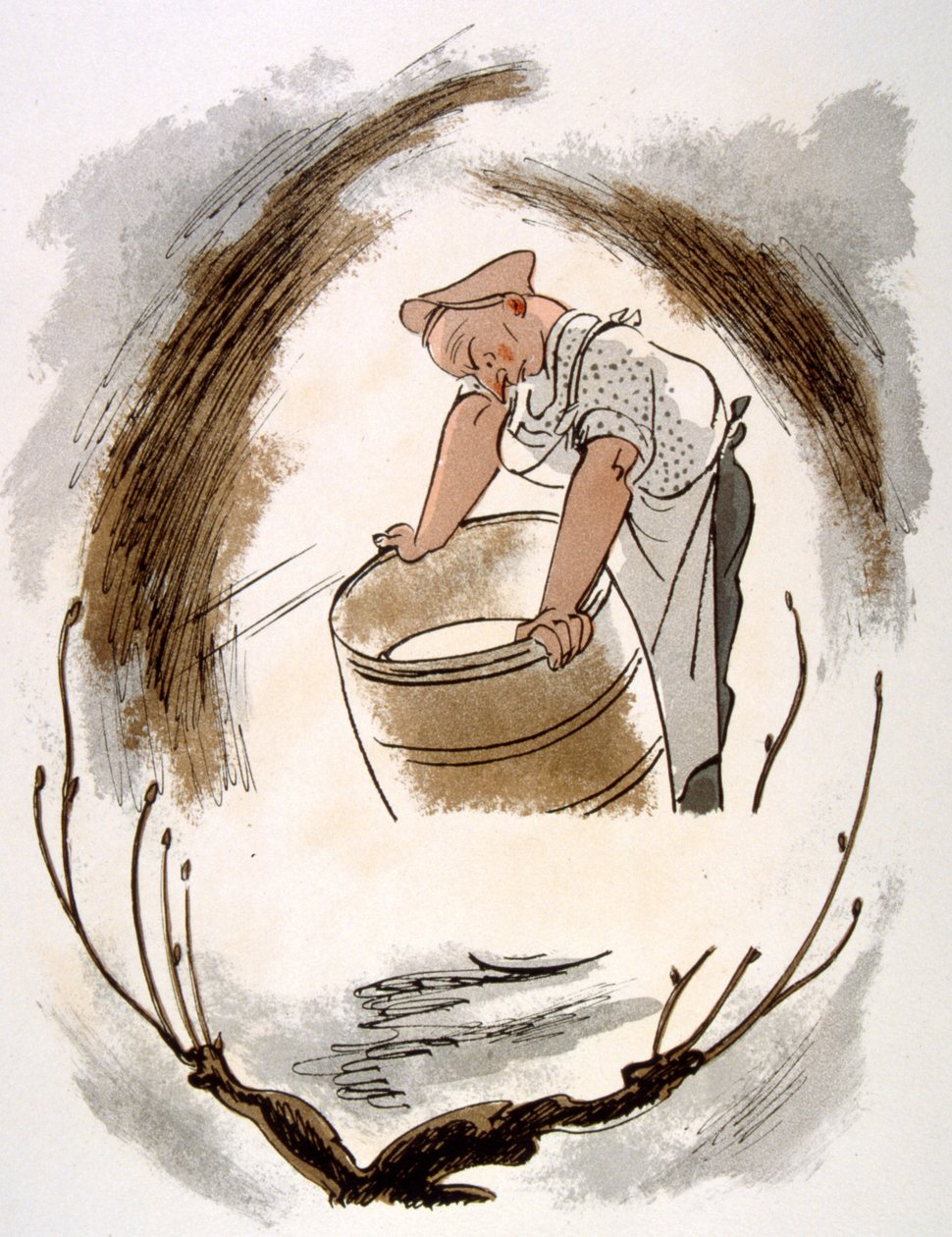 Humorous Wine Illustration 1946.Illustration autorstwa Julien Pavil autorstwa Julien Pavil