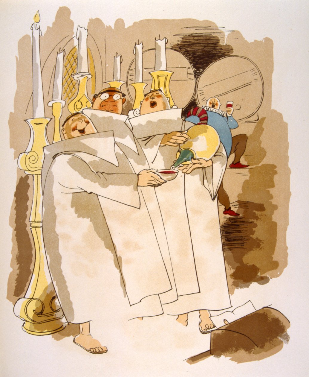 Humorous Wine Illustration 1946.Illustration autorstwa Julien Pavil autorstwa Julien Pavil