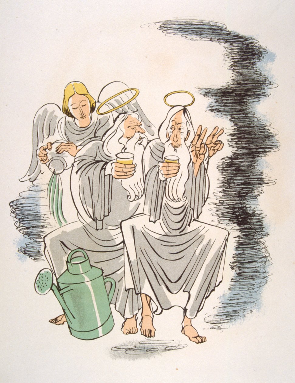 Humorous Wine Illustration 1946.Illustration autorstwa Julien Pavil autorstwa Julien Pavil