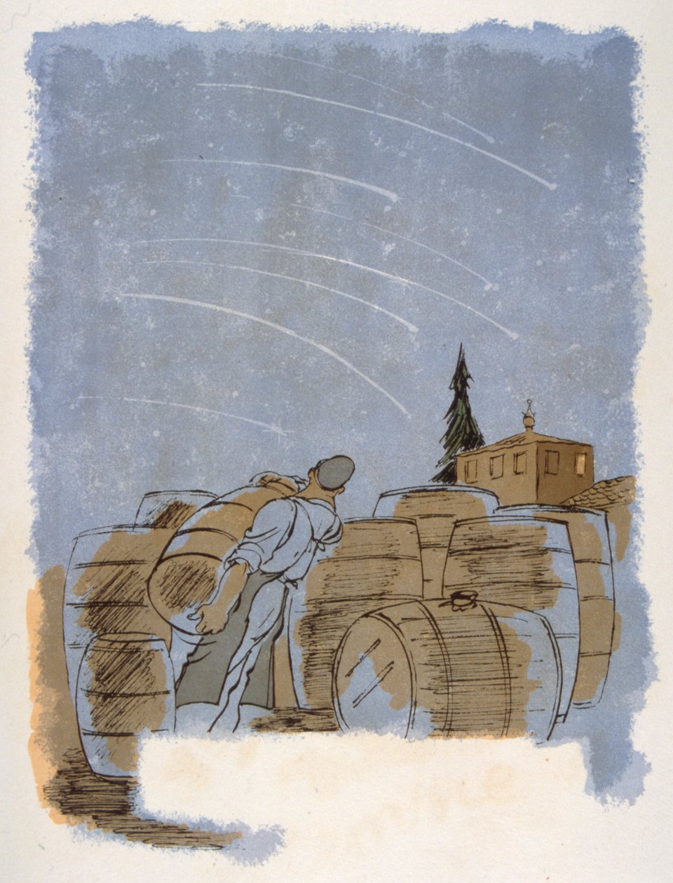 Humorous Wine Illustration 1946.Illustration autorstwa Julien Pavil autorstwa Julien Pavil
