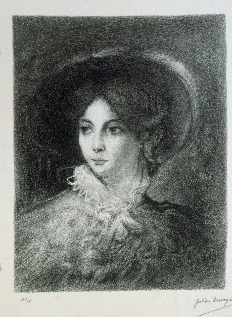 Portret George Sand. autorstwa Julien Tinayre