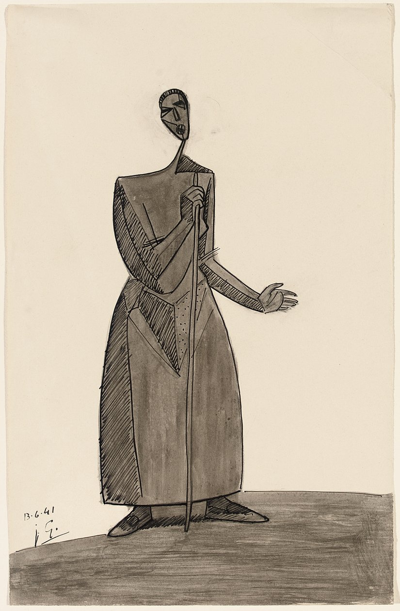 Chłop z Laską, 1941 autorstwa Julio Gonzalez