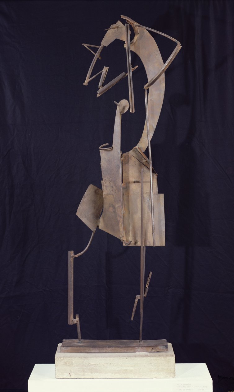 Kobieta układająca włosy, 1929-30 (metal) autorstwa Julio Gonzalez