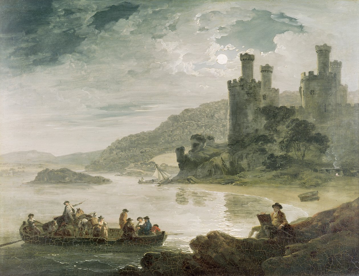 Zamek Conway, 1794 autorstwa Julius Caesar Ibbetson