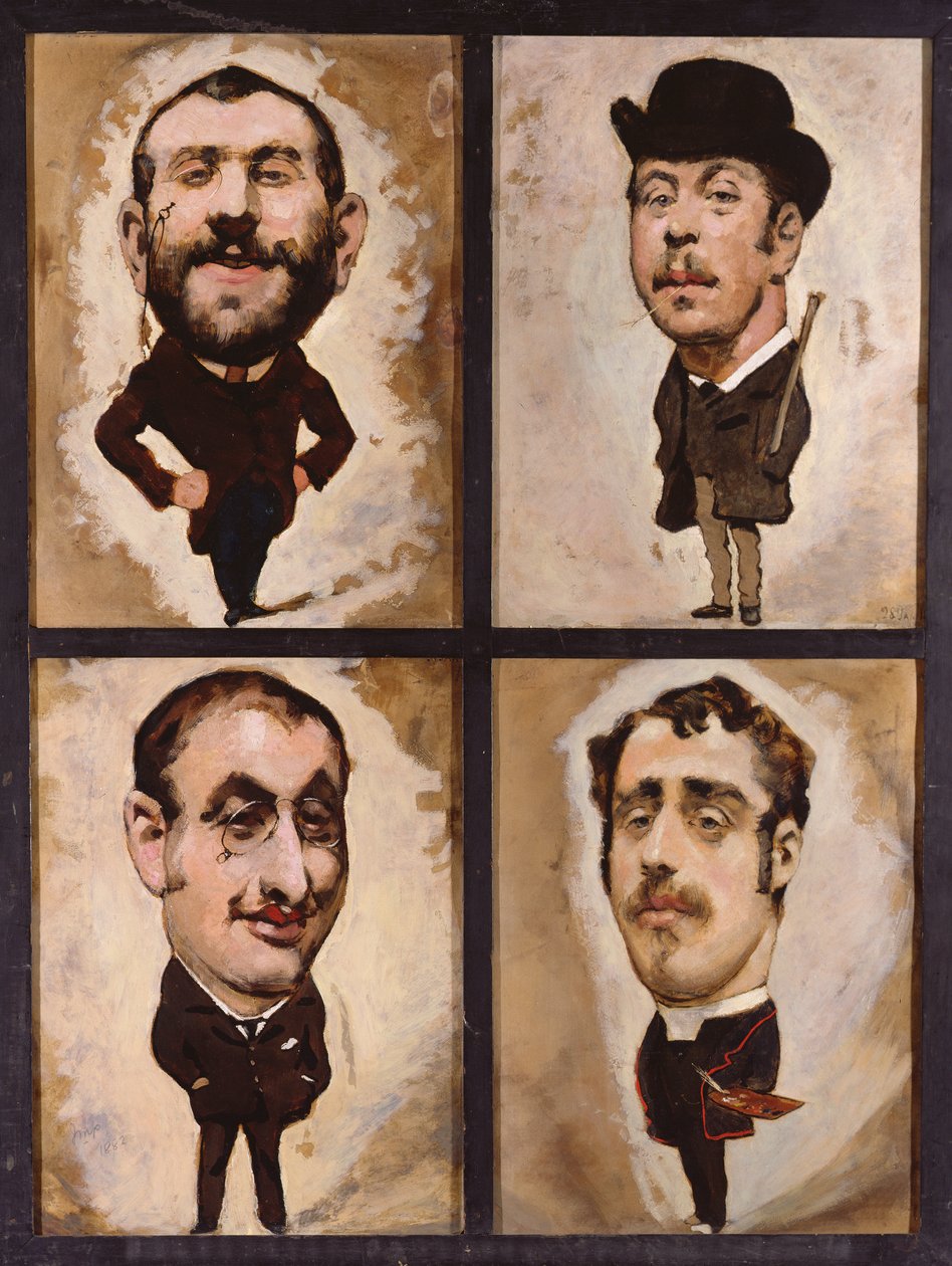 Cztery karykatury, 1882-83 autorstwa Julius Mandes Price