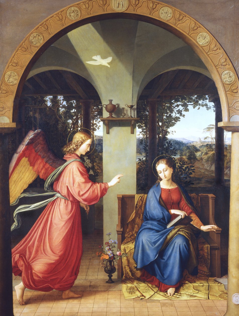 Zwiastowanie, 1818 autorstwa Julius Schnorr von Carolsfeld