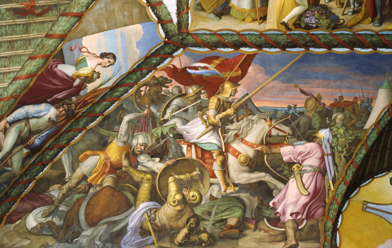 Rinaldo w bitwie autorstwa Julius Schnorr von Carolsfeld