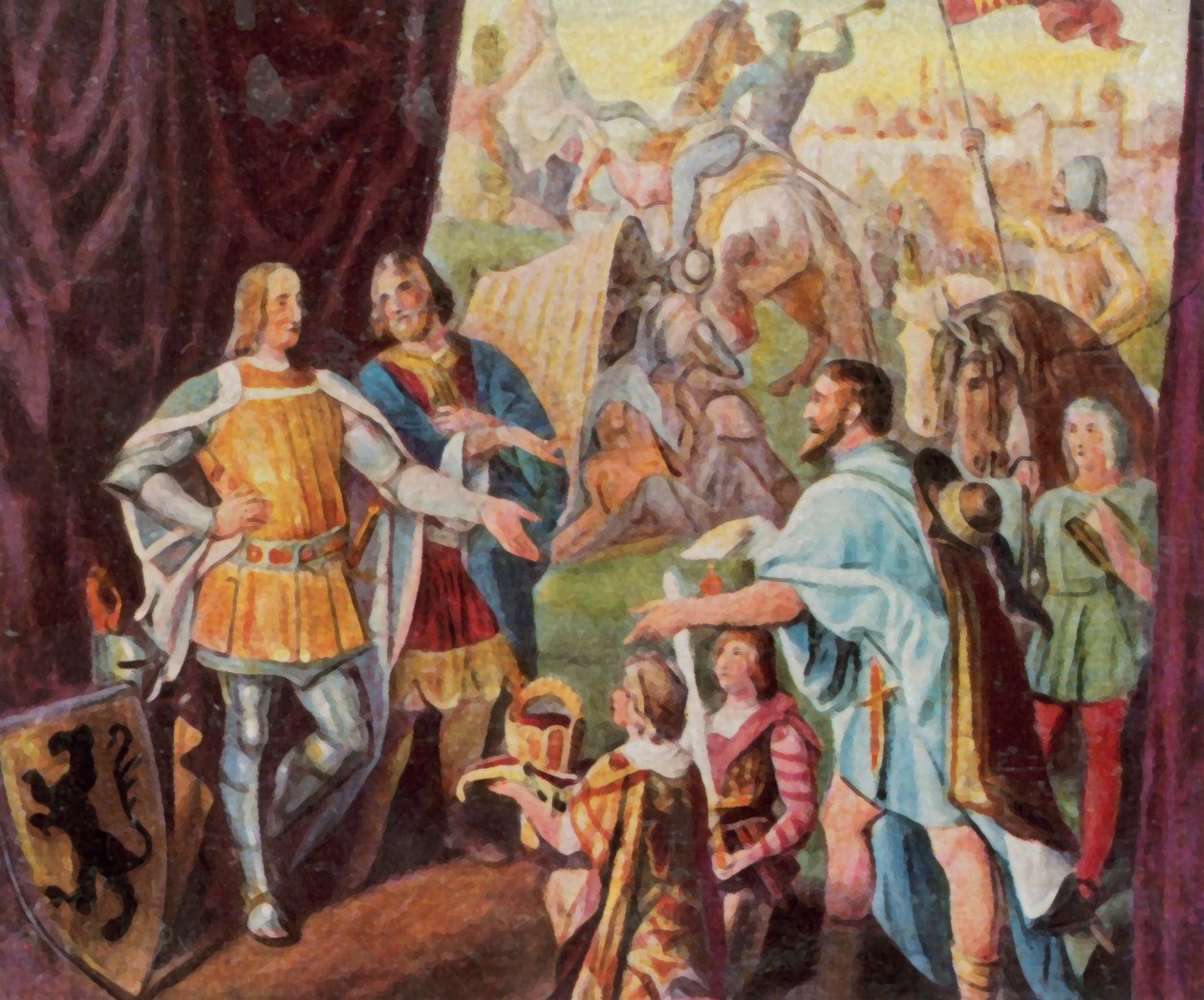 Rudolf Habsburg otrzymuje wiadomość o wyborze na króla Niemiec autorstwa Julius (after) Schnorr von Carolsfeld