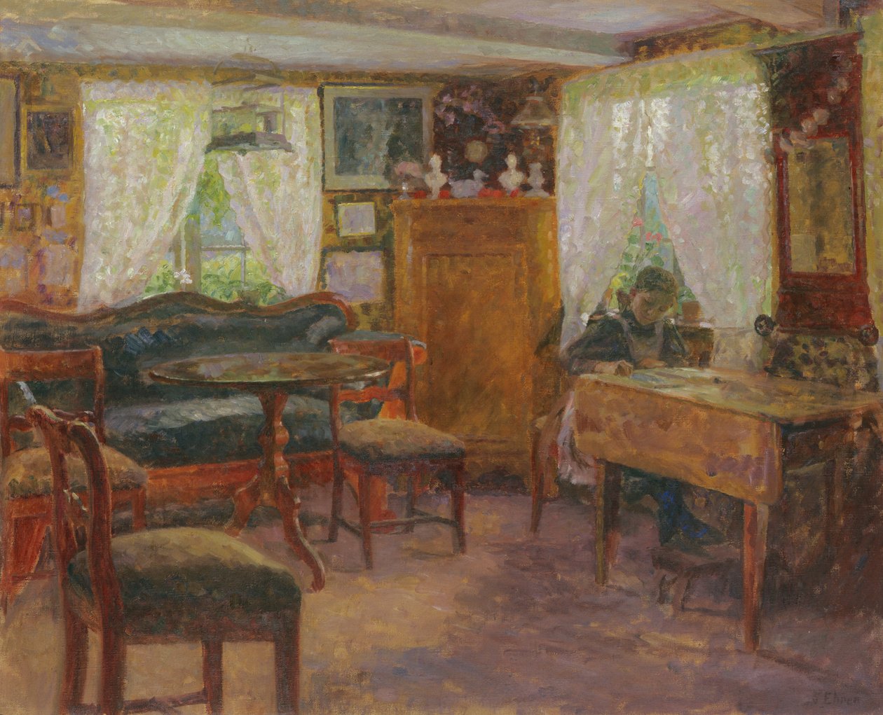 Salon w Finkenwerder autorstwa Julius August Friedrich Theodor von Ehren